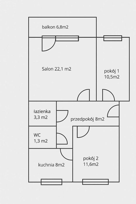 Mieszkanie 3 pok. (64m2) Patriotów Polskich