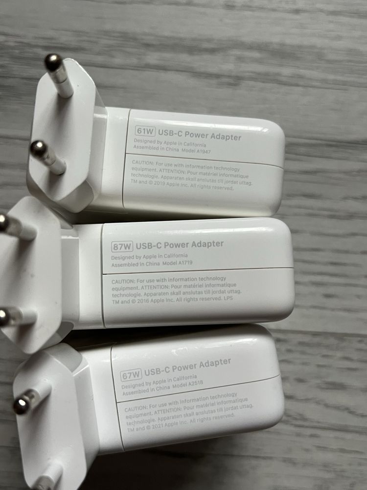 Original адаптери Apple MacBook  29/61/67/87W USB-C MagSafe 3