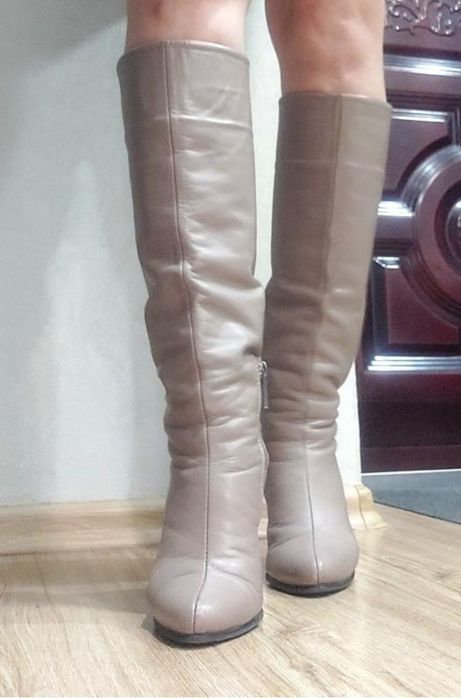 Шкіряні чоботи зима