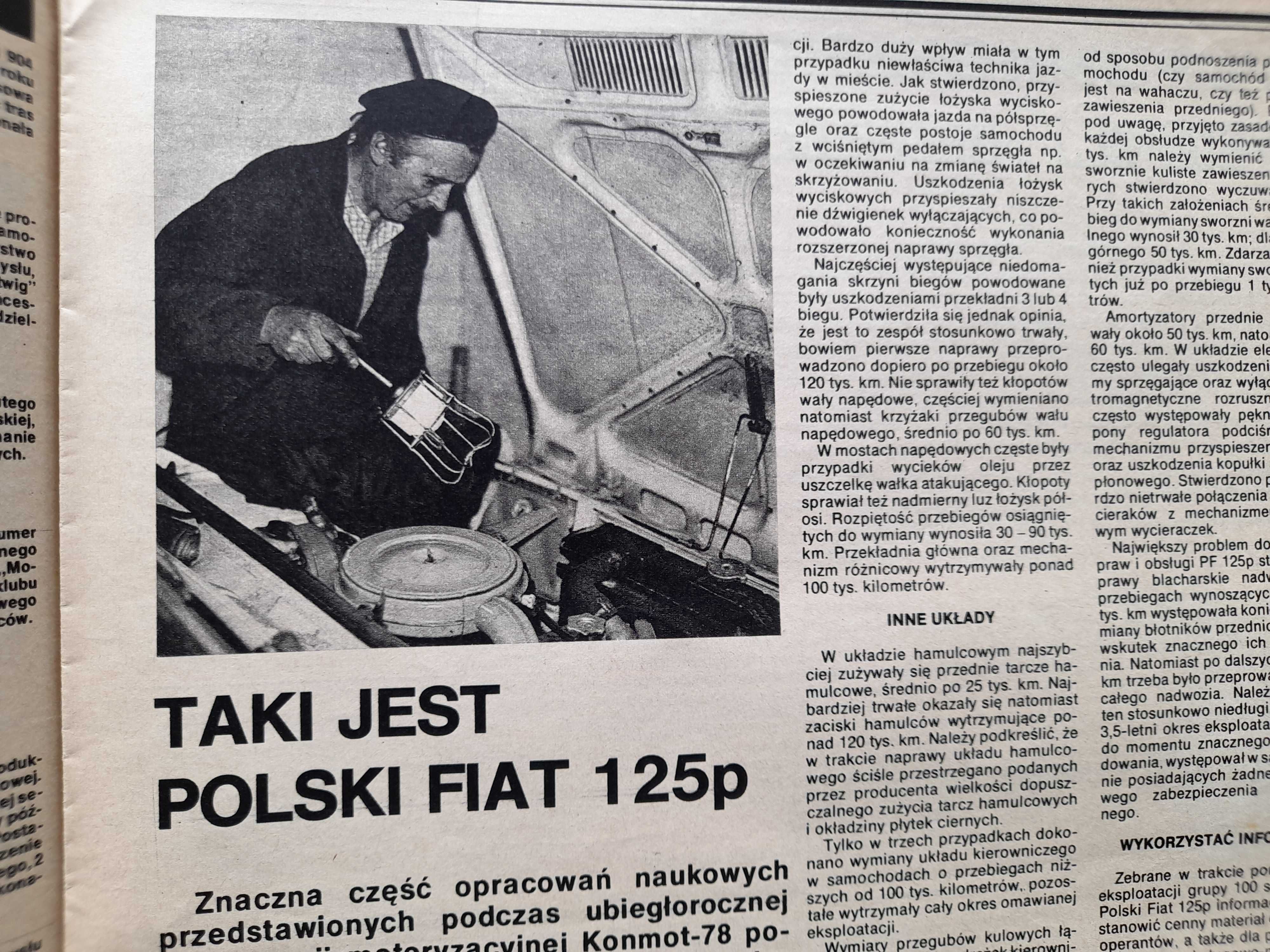 MOTOR Fiat 125p, Fiat 126p - następca, Sokół 600 i in. pamiątka z PRL