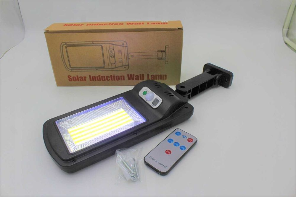 Latarnia solarna 120 Led Cob czujnik ruchu pilot