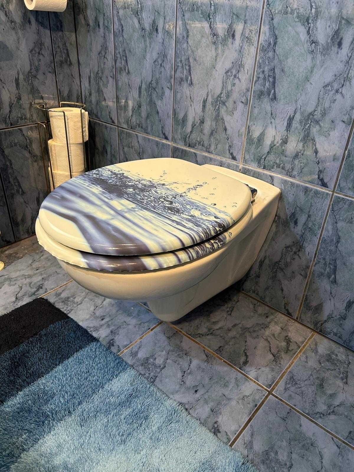 Meble łazienkowe + marmurowy blat + armatura sanitarna