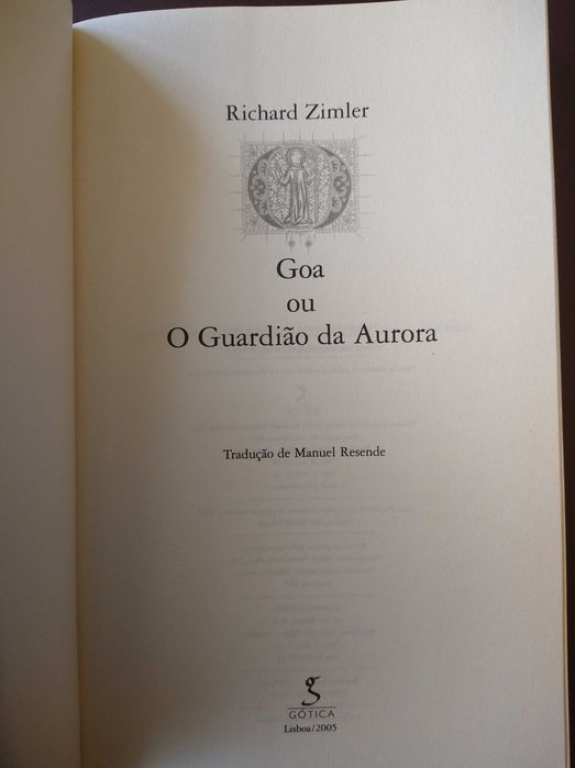 Goa ou o guardião da aurora-Richard Zimler; Poemas eróticos-John Donne