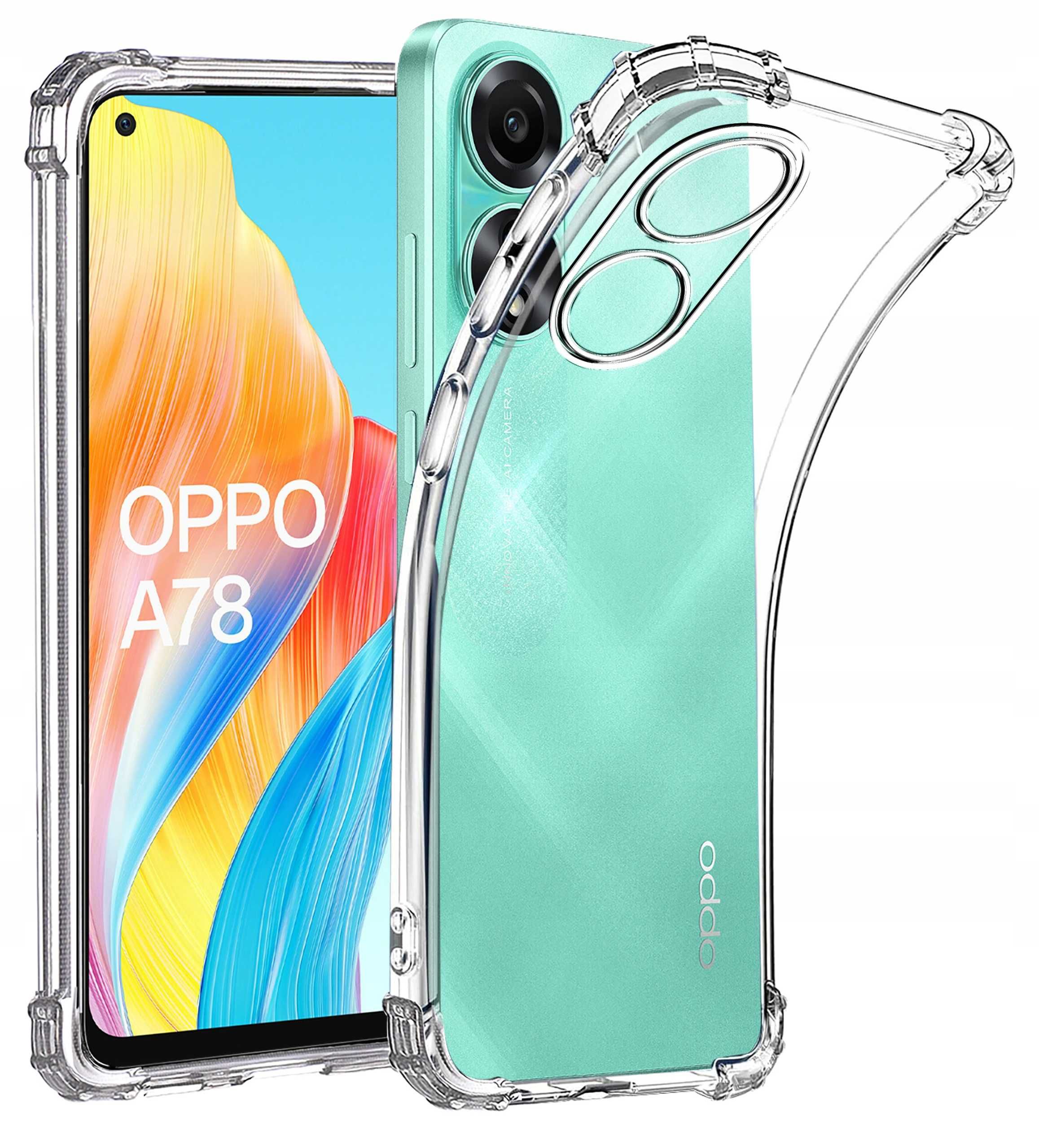 Etui Anti-Shock do Oppo A58 4G / A78 4G + Szkło Hartowane