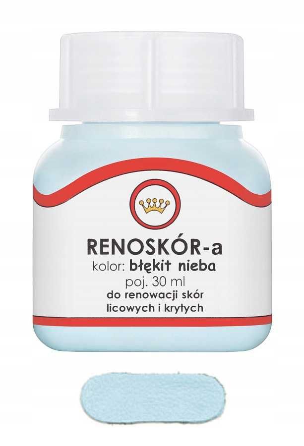 RENOSKÓR FARBA LAKIER do Skóry Błękit Nieba 30ml