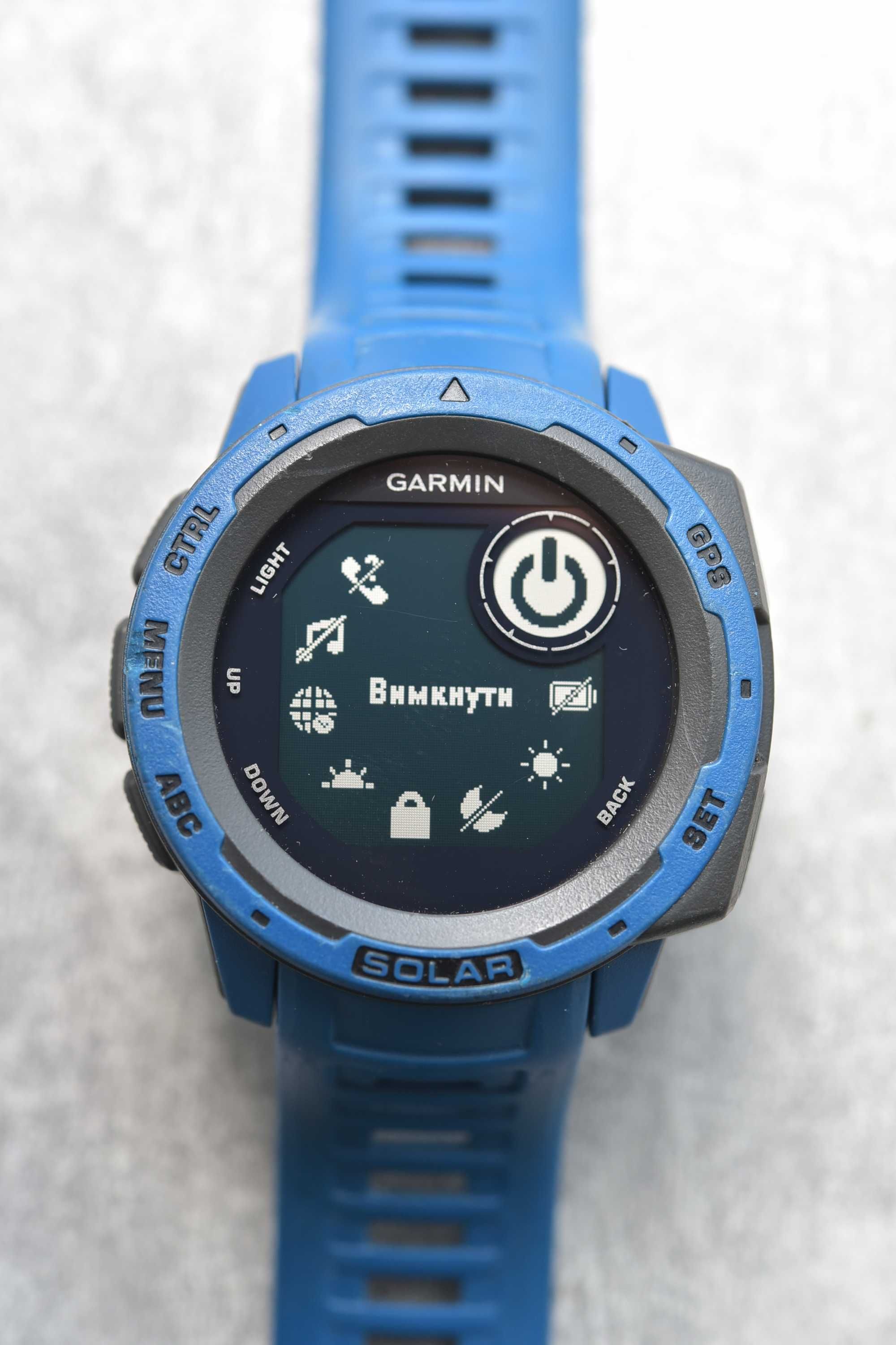Garmin Instinct Solar синій колір gps компас