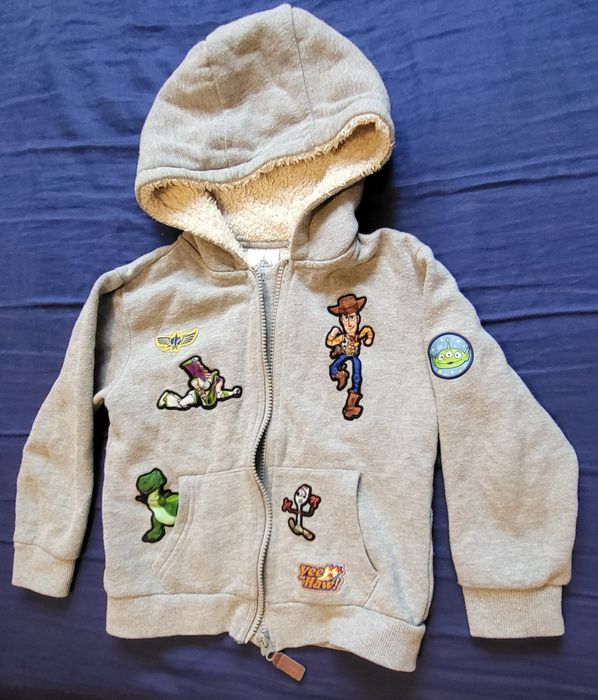 Ciepła bluza z kapturem na zamek z postaciami Disney Toy story