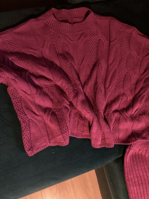 Sweter spodnica fioletowy