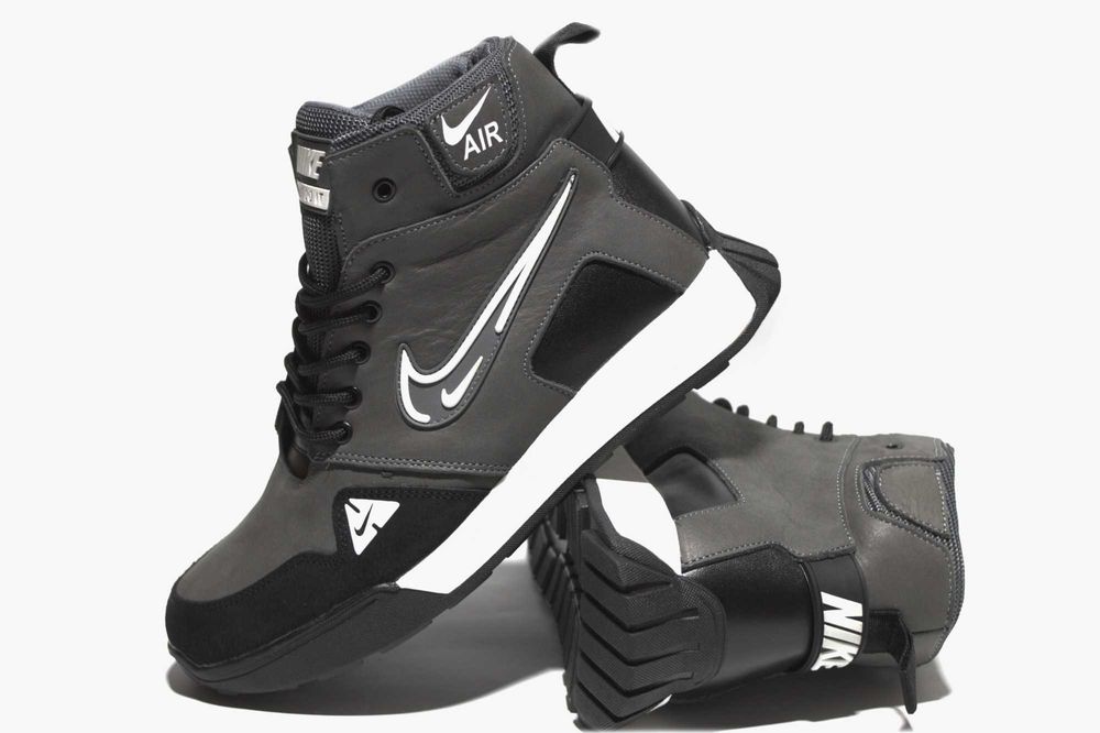 Зимові шкіряні кросівки Nike, черевики найк на хутрі. з 36 по 41р