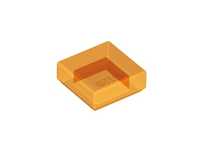 LEGO 3070b Gładka płytka 1 x 1 Trans-Orange