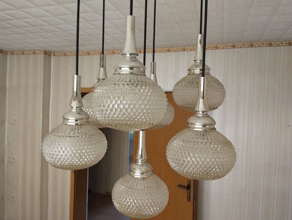 Lampa, żyrandol prl.