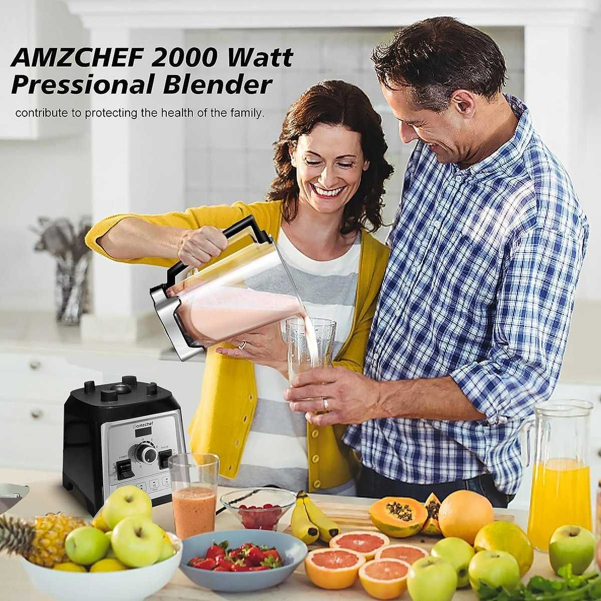 Amzchef Smoothie Blender Pojemnik 2L 8088MJD bez BPA