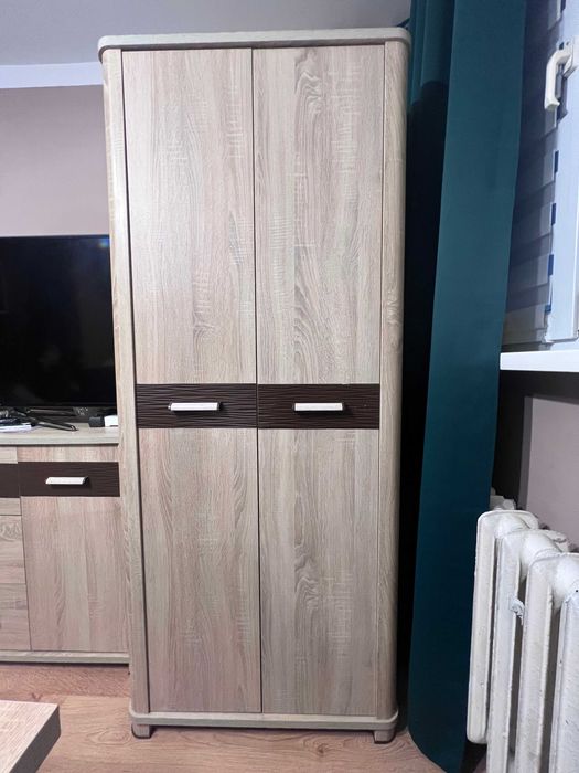 Duży zestaw mebli do salonu Dąb Sonoma