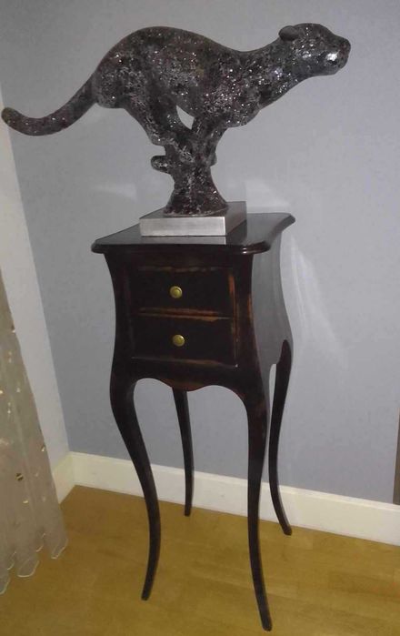 Szafka komoda ozdobna czarna drewno prowansalska black retro gotyk art