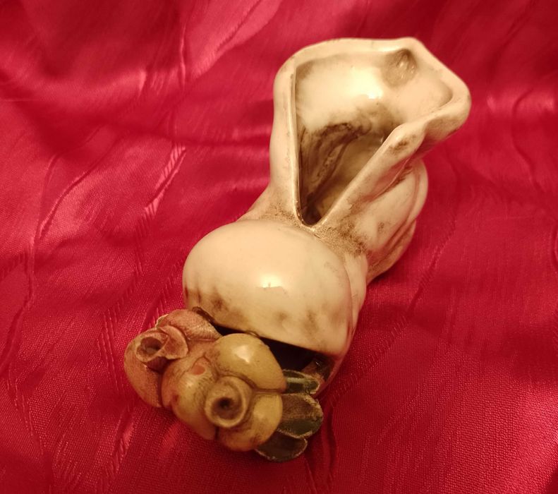 Ceramika but trzewik z kwiatem, vintage