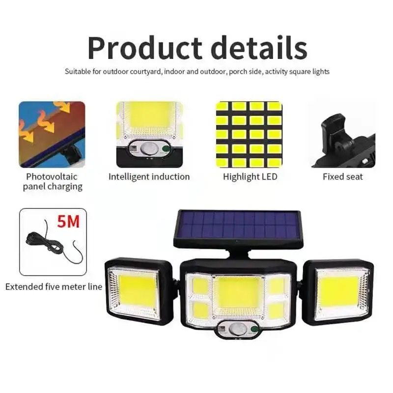 Led solar 40w com sensor