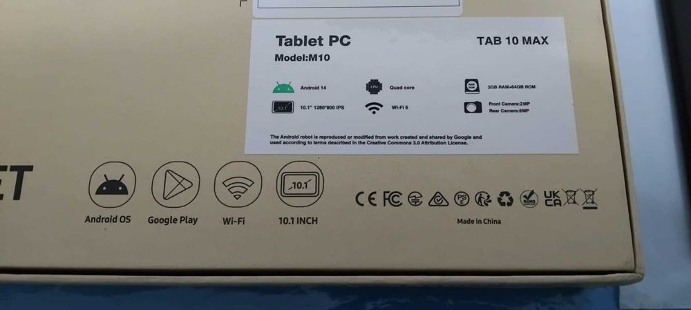 Tablet 10.1 Polegadas - Android 14 - NOVO