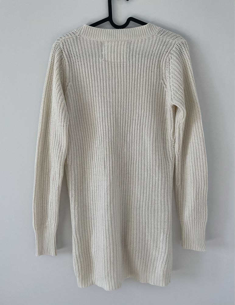 Sweter, kardigan rozpinany kremowy