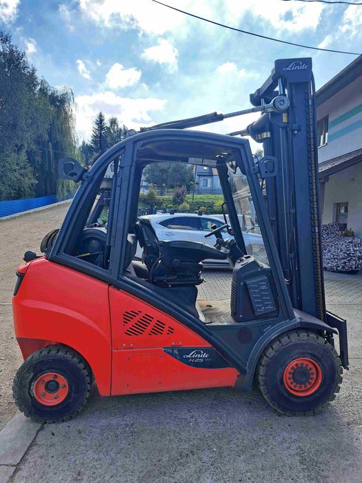 Wózek widłowy Linde H25T EVO, 2,5t, LPG, 2017r, Duplex 3,9m, przesuw b