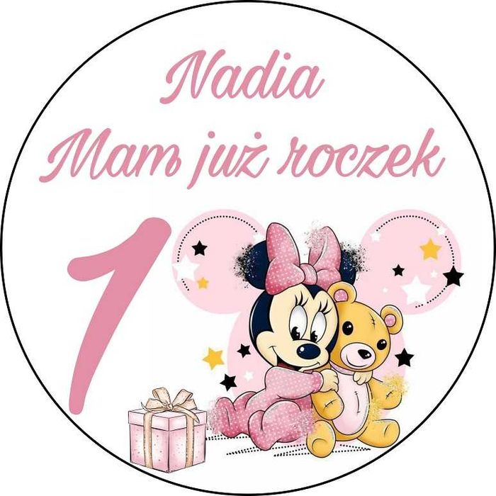 Opłatek na tort Urodziny Myszka Miki Mini Roczek