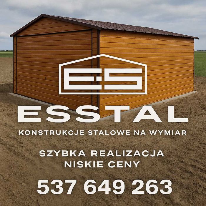 Garaż BLASZANY|Blaszak|Garaże Blaszane |Wiata|Drewnopodobny| - ESSTAL*