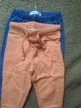 2 pary spodnie dresowe jogger rozm.80 nowe, z metkami
