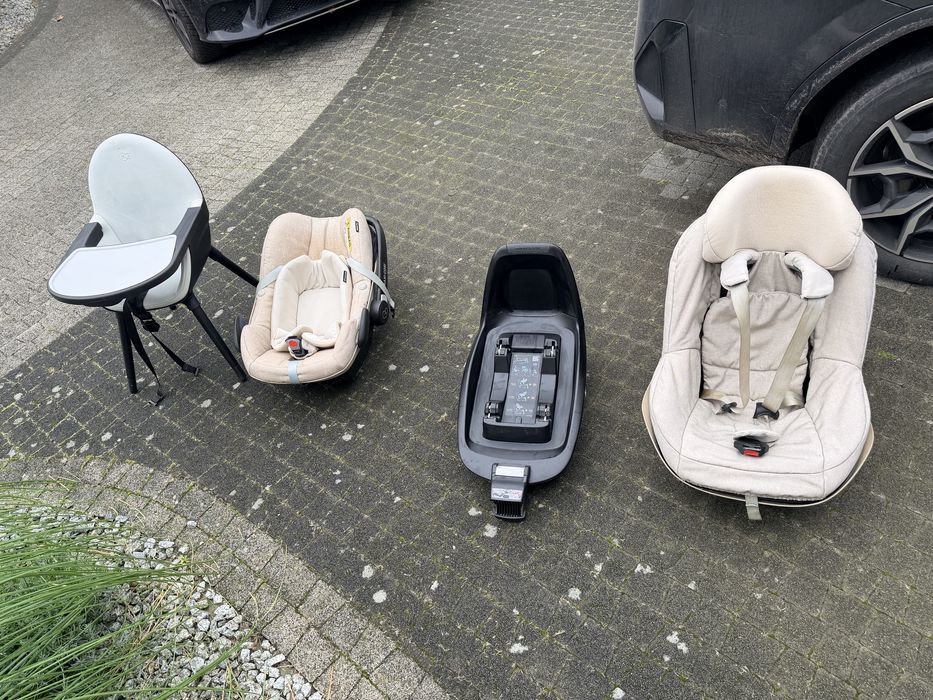 Nosidełko + fotelik + baza isofix + fotelik do karmienia