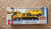 Laweta z autem Jeep Bburago 1:43