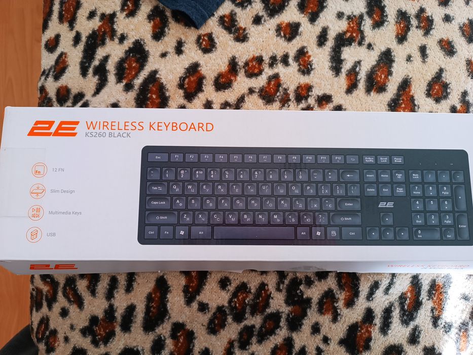 Безпровідна клавіатура / бездротова клавіатура 2Е KS260 чорна