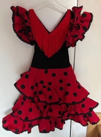 Sukienka hiszpanka, flamenco, tango, taniec, przebranie  104 110