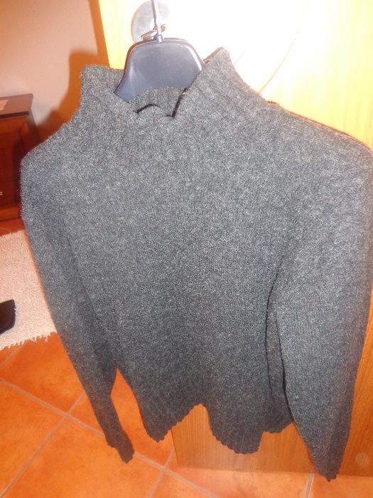 camisola de sra, cor cinzento