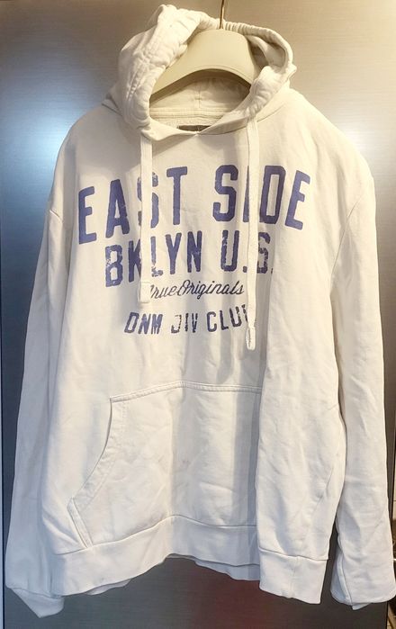 Bluza sportowa biala z kapturem