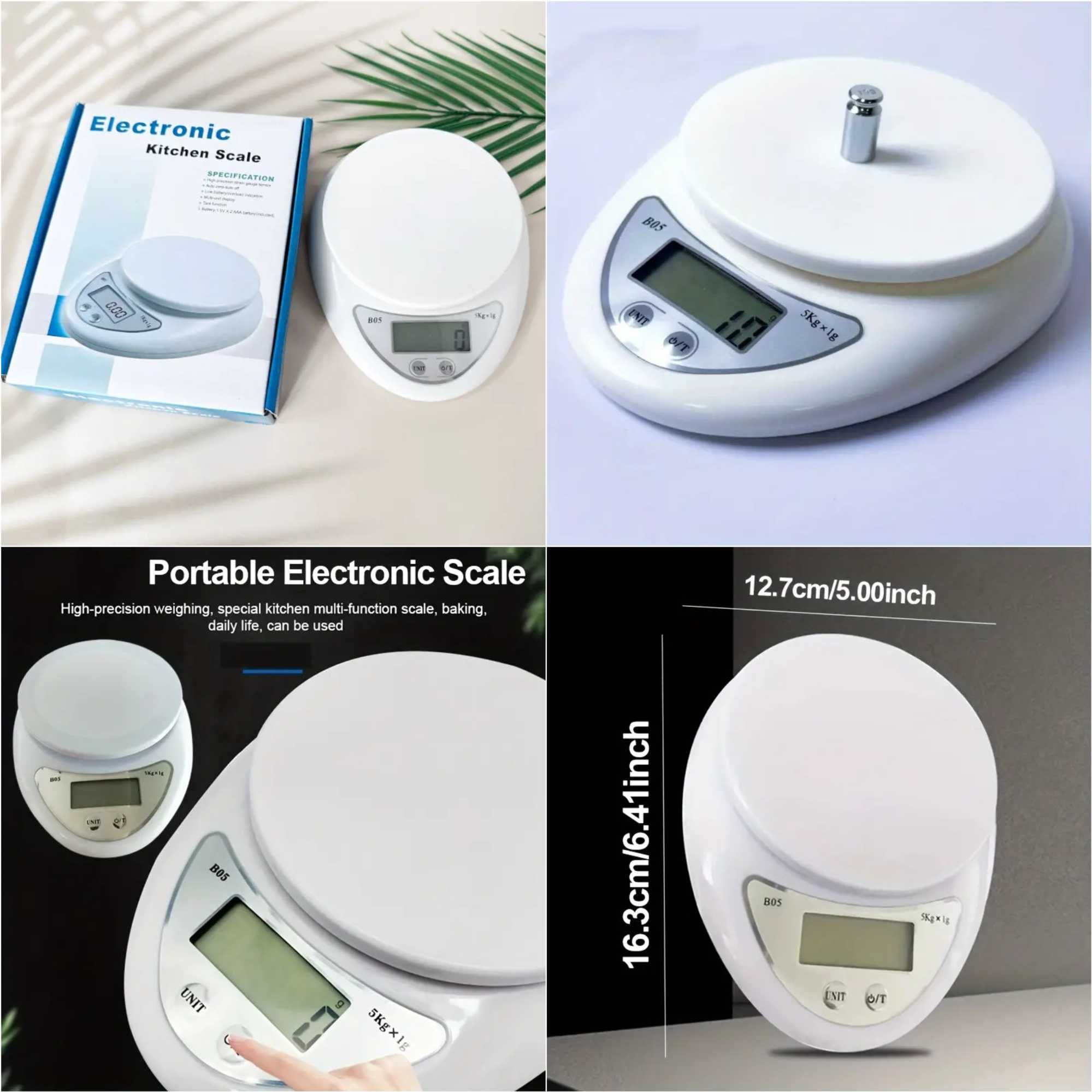 Balança digital portátil, doméstica ou de cozinha. Nova em caixa.