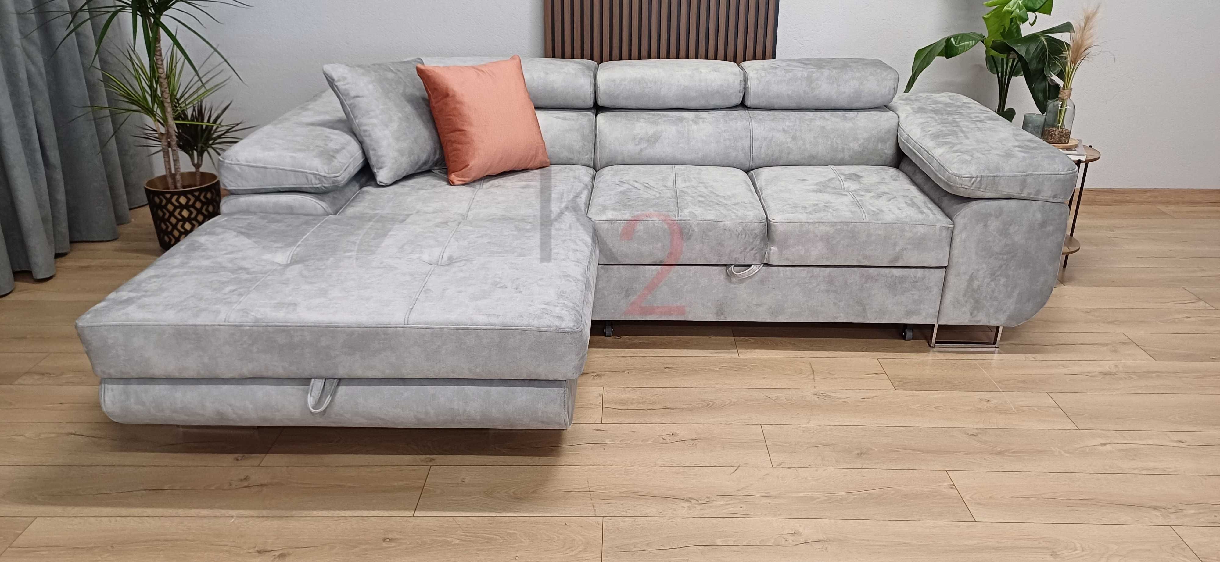 Narożnik ALEX MINI, rogówka, USB rozkładana kanapa sofa +GRATIS