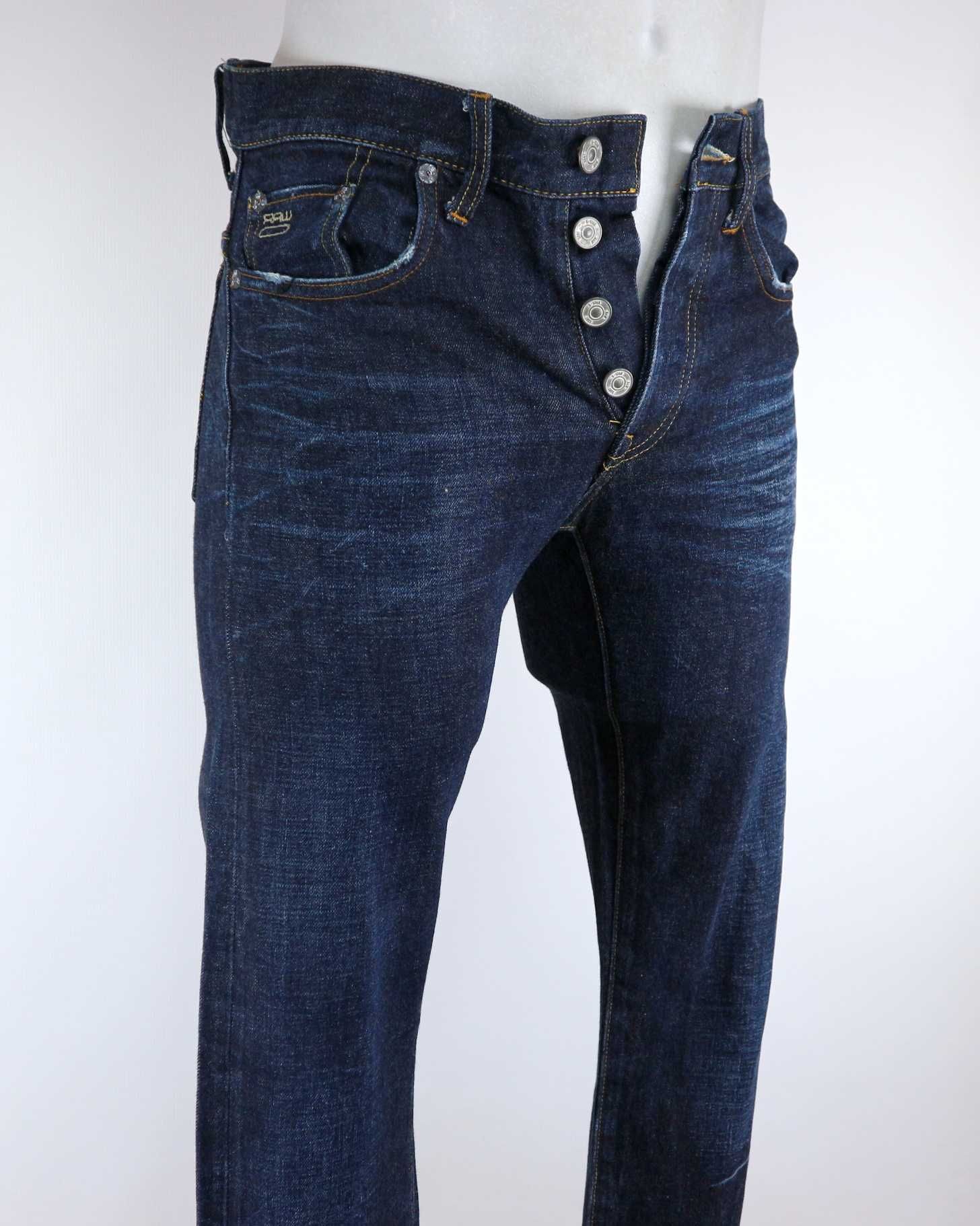G-Star Raw 3301 Slim spodnie jeansy W31 L32 pas 2 x 40 cm