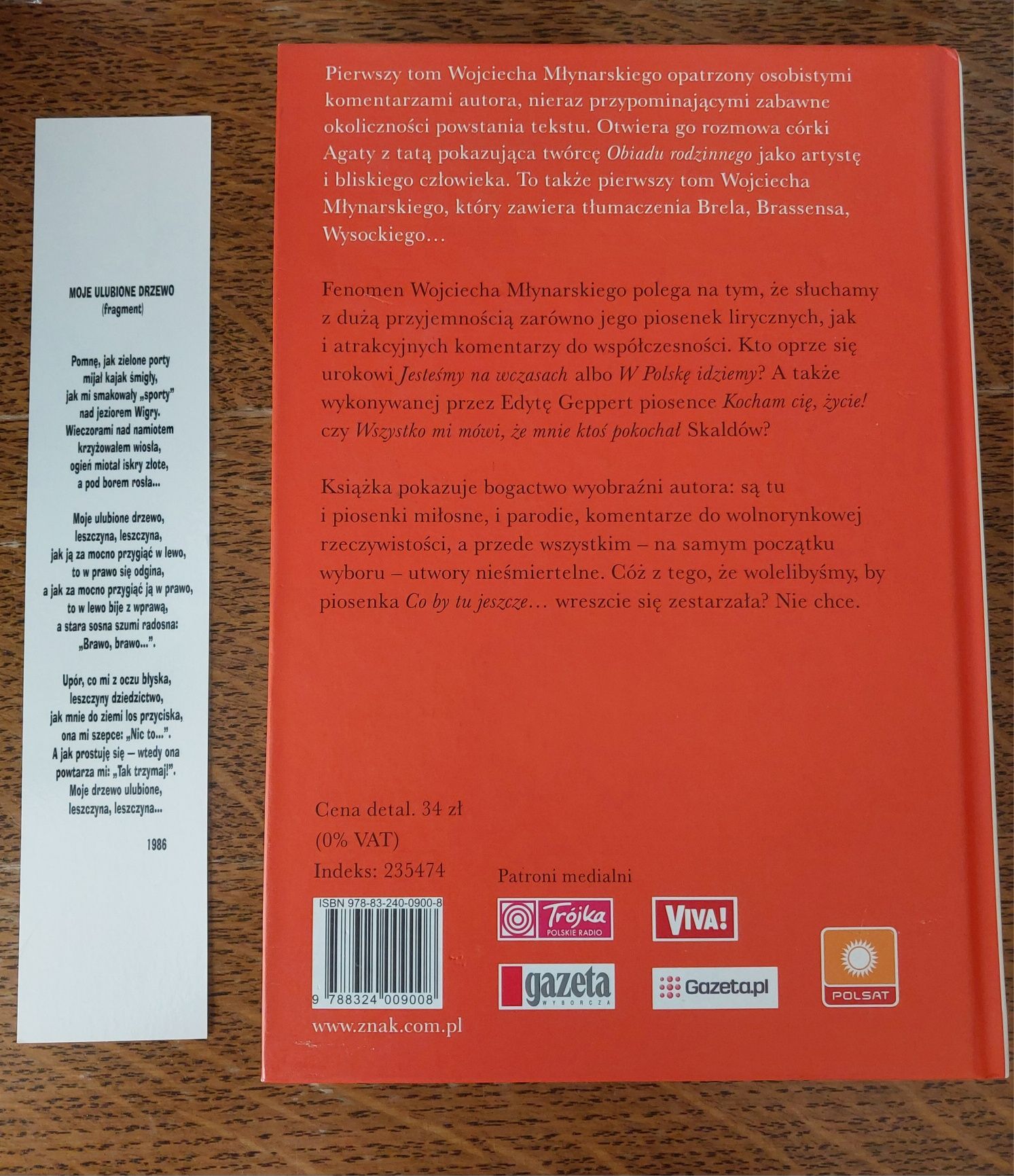 Wojciech Młynarski, Koje ulubione drzewo plus zakładka