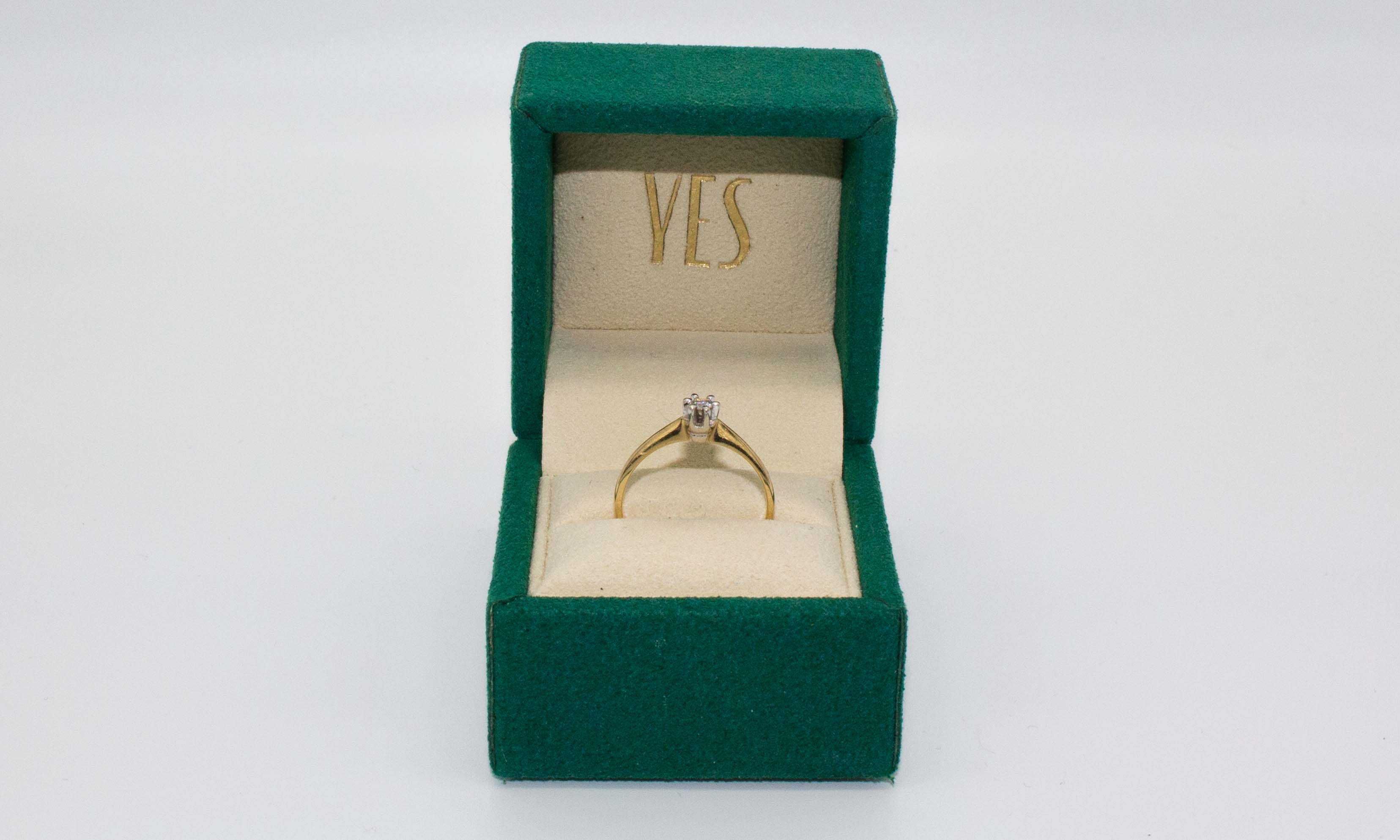 Pierścionek zaręczynowy YES Stella diament brylant złoty 585 14k