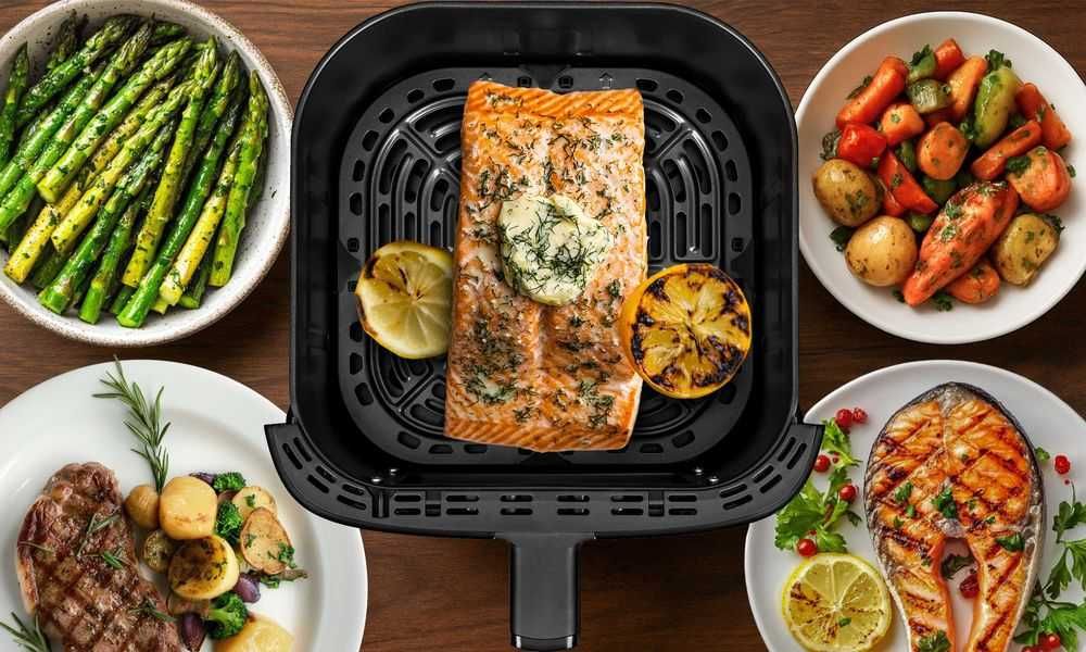 Frytkownica Beztłuszczowa Air Fryer Frytownica 7.5L DUŻA misa 14 prog.
