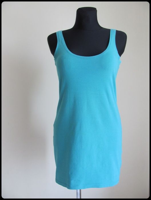 Mini sukienka - tunika 40 L morski kolor