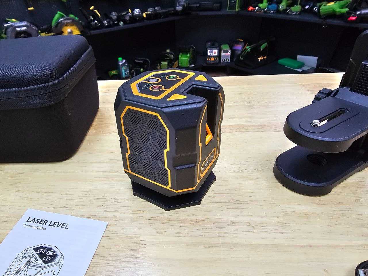 Лазерний Нівелір Profi 360° Laser На Акумуляторі Чітка лінія Зел. луч