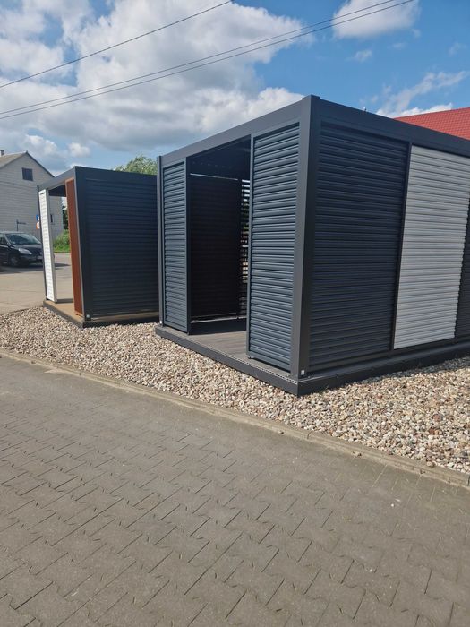 Ruchoma deseczka metalowa, panel żaluzjowy, żaluzje ogrodowe, pergola