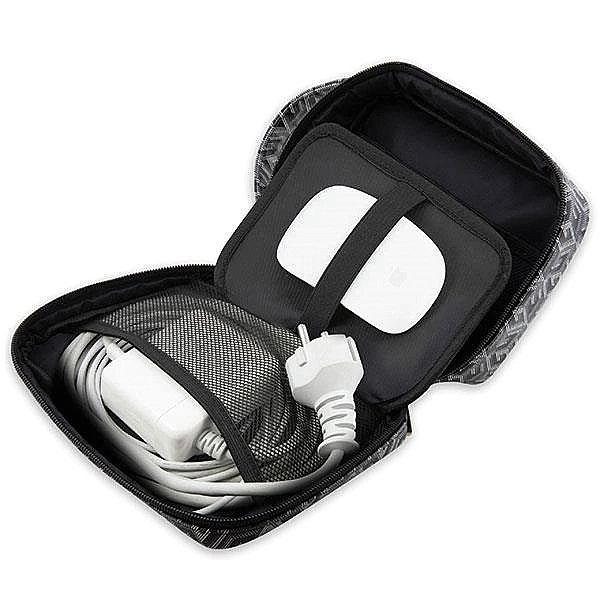 Torba organizer Guess GCube Stripes - czarna