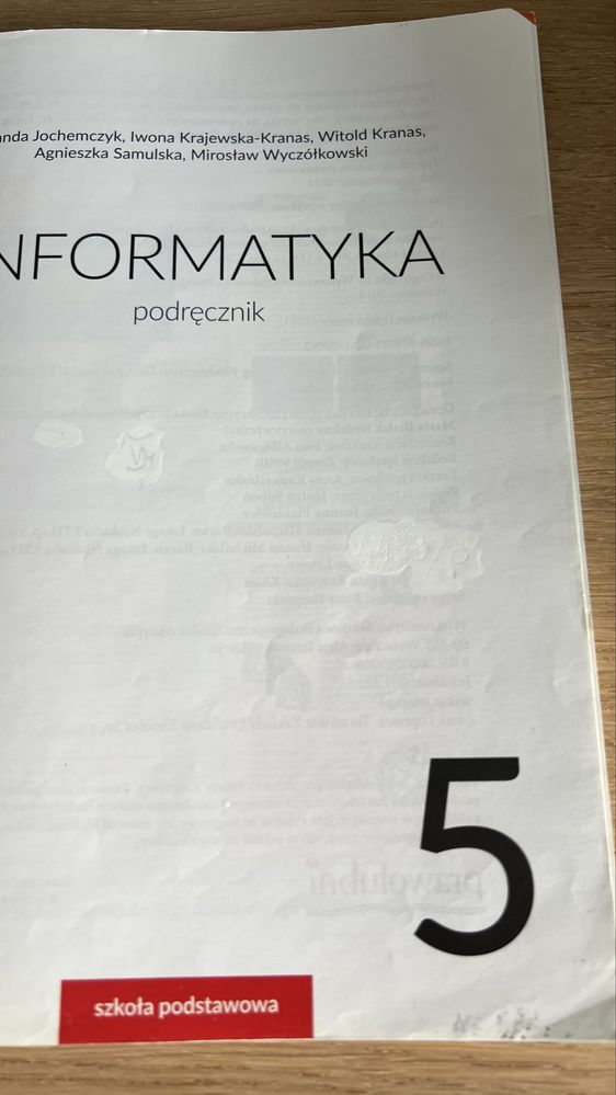 Podręcznik informatyka klasa 5 Wsip