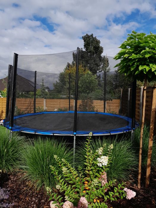Trampolina 14FT 435cm FUNFIT z siatką zewnętrzną i drab