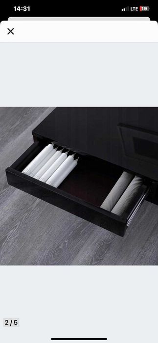 Stolik kawowy do salonu Ikea wysoki polysk.