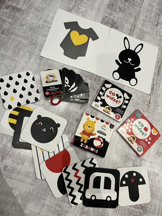 Ksiazeczki kontrastowe plansze czuczu harmonijki zabawki dla niemowlak