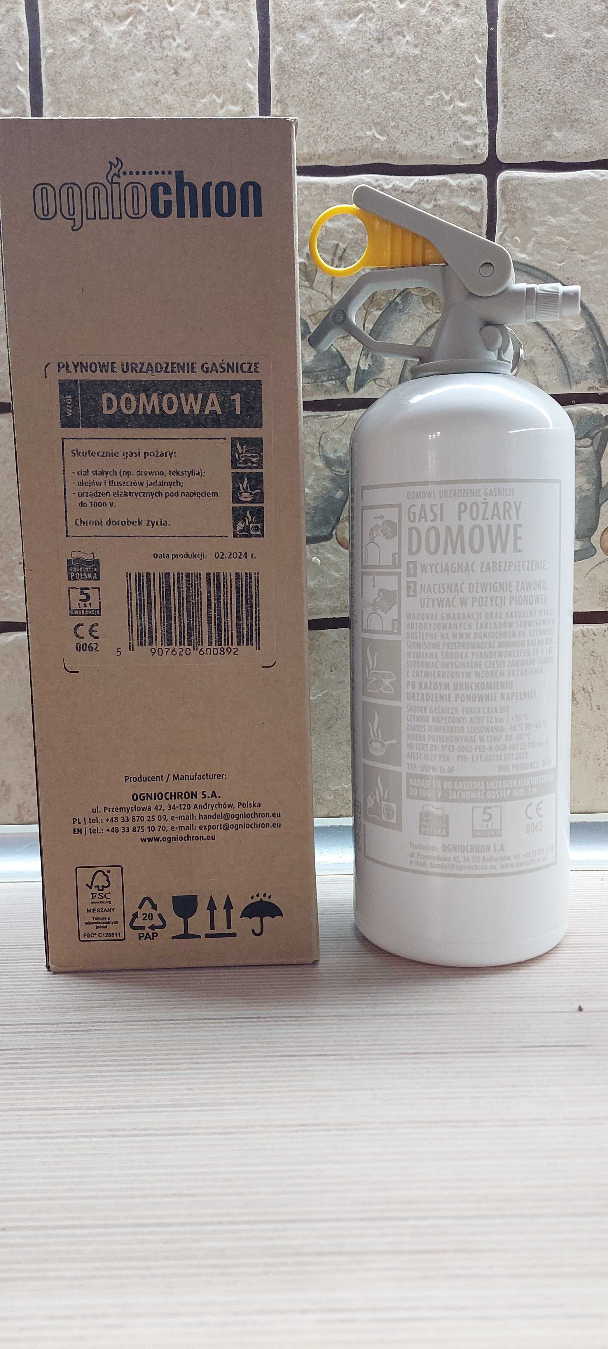 Gaśnica domowa 1  kg niezbędna w każdej kuchni
