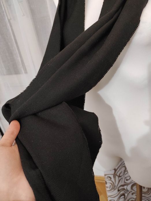 Szalik czarny gładki 170cm Gate pl