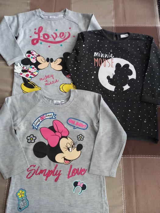 Bluzy dziewczęce typu tunika, Minnie, rozmiar 98-104 Zestaw
