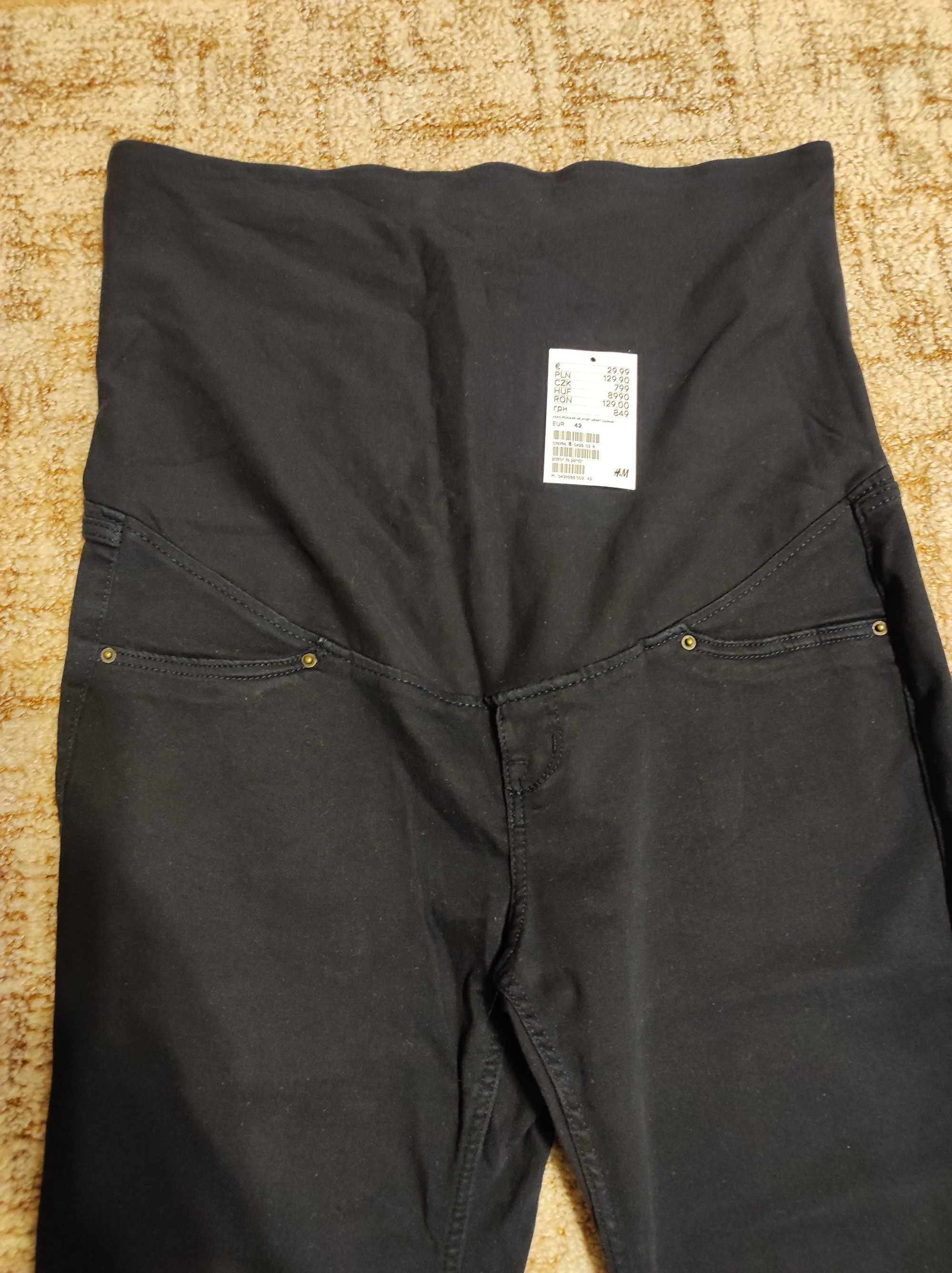 Spodnie ciążowe jeans czarne HM rozmiar 40/42/ L